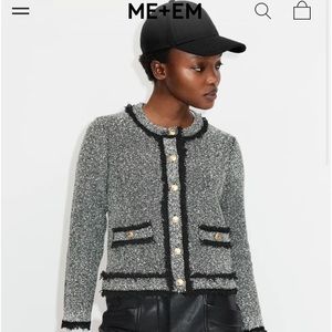 Me & Em Tweed Jacket size M NWT